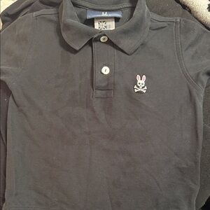 Psycho Bunny Charcoal Polo with Iconic Emblem